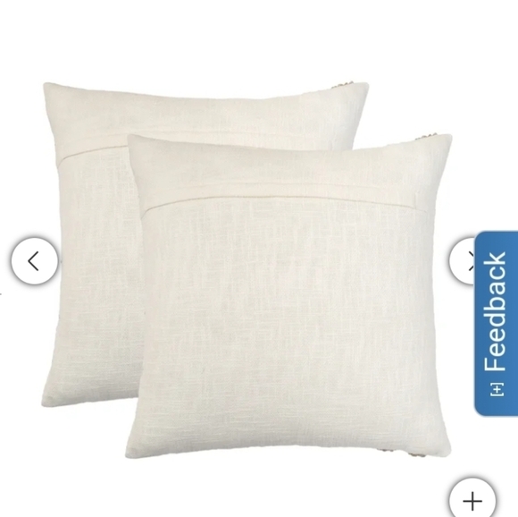 Mina Victory Cotton 20” x 20” Decor Pillow Cover , 2-pack